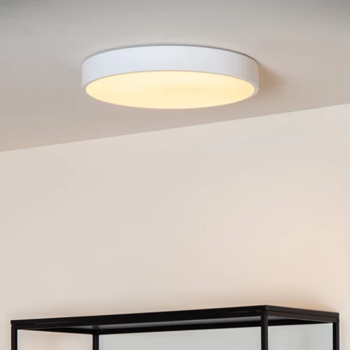 Lucide UNAR - Lámpara de techo - Ø 30 cm - LED 3 StepDim - 1x18W 2700K - Blanco - ambiente 1